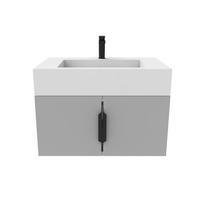 Ensemble de meuble-lavabo mural simple de 30 po Similoria