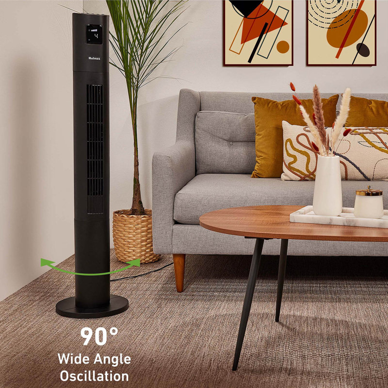 Ventilateur tour numérique 45 po avec sac de rangement Stack-N-Connect, 4 vitesses, télécommande