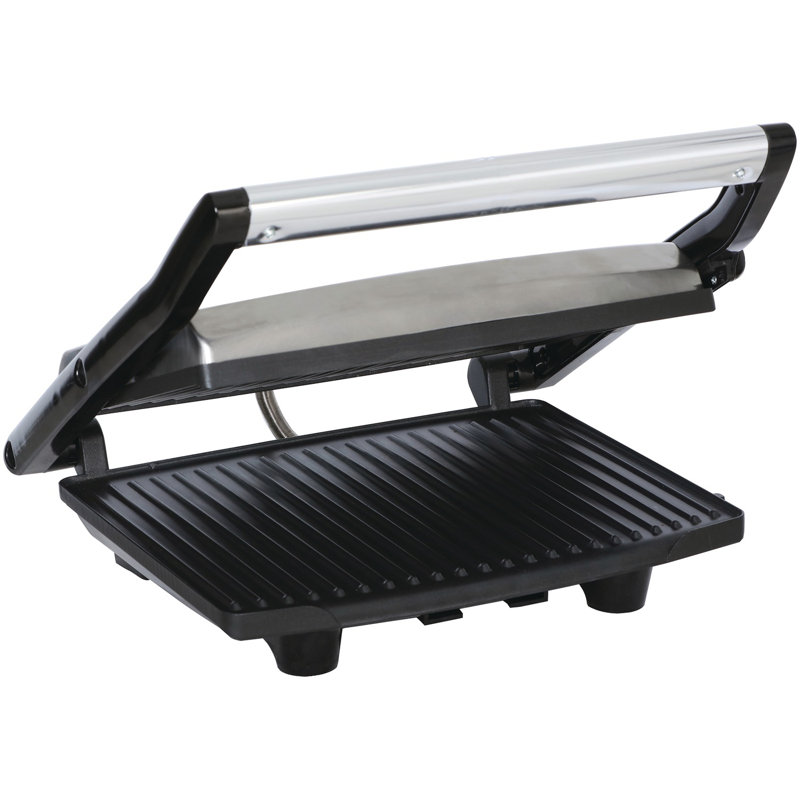 Brentwood 13 in. Die Cast Aluminium Non Stick Specialty Grill Sandwich Maker & Panini Press with Lid