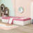 Wooden Upholstered Daybed with Stairs and Slats-1312462263