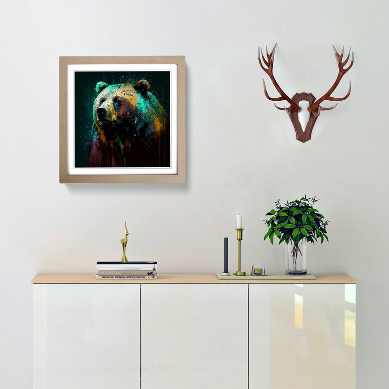 Single Picture Frame Print on Wood, Oak