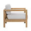 Chaise d'appoint rembourrée Boe, gris clair