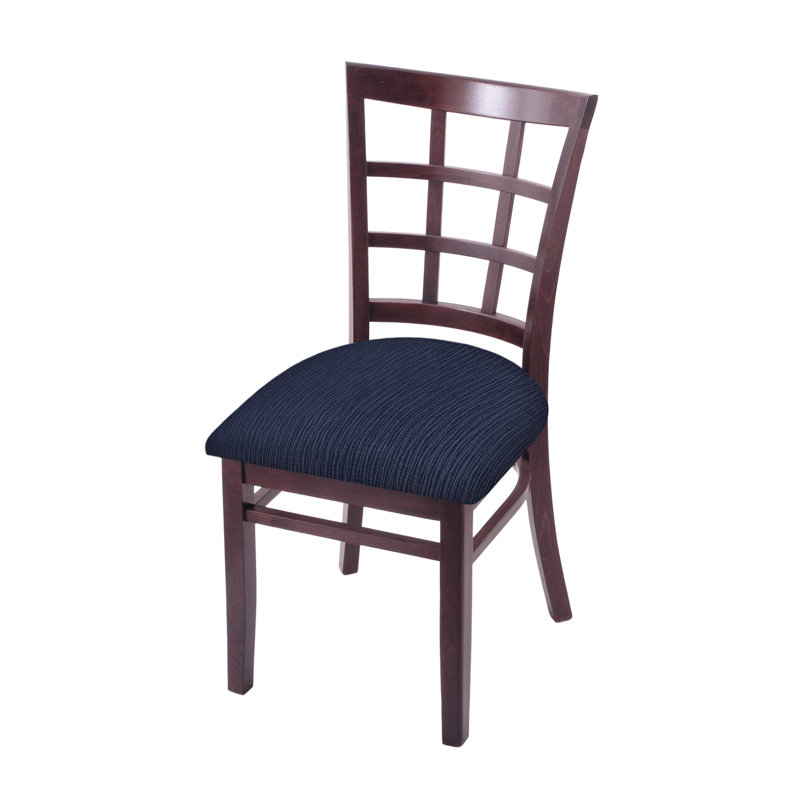 Hampton 18'' H Upholstered Beech Side Chair, Dark Cherry, Graph Anchor