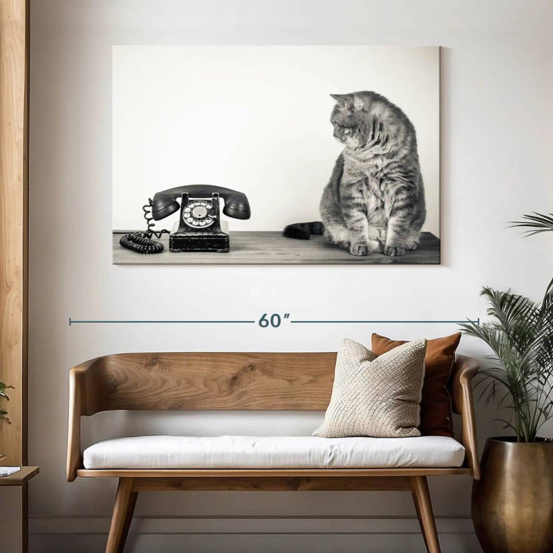 Chat rétro Brampt, H 32 po x l 48 po