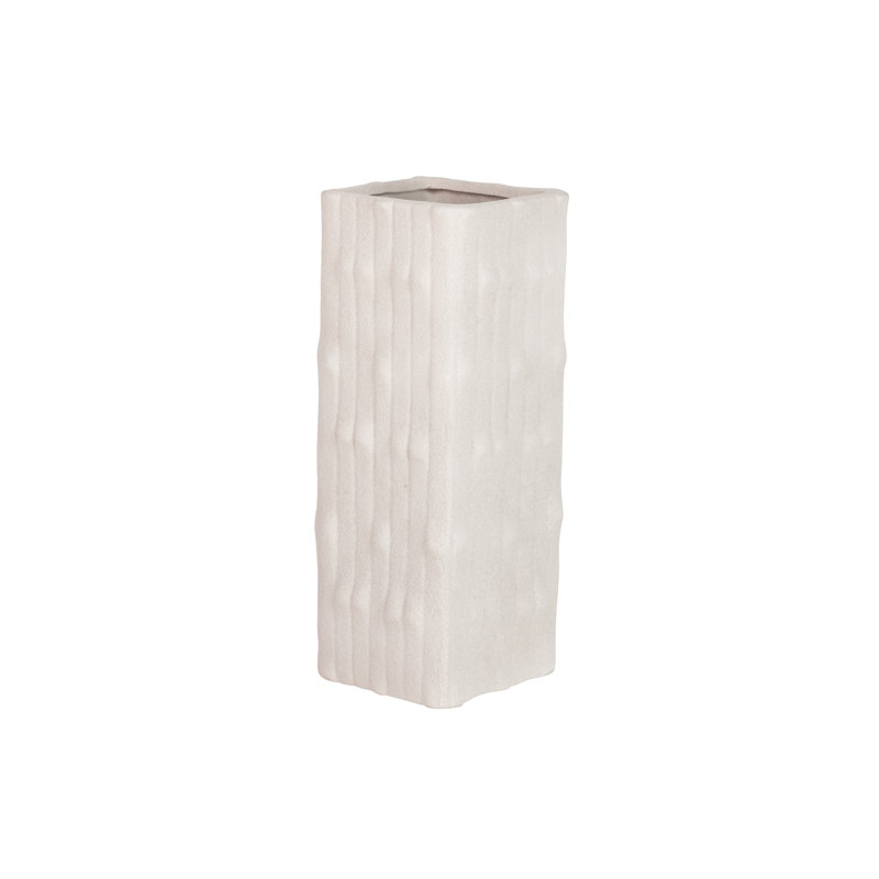 Ceramic / Porcelain Table Vase, 41cm H x 14cm W x 14cm D, Beige