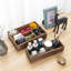 Pine Wood 6 Compartment Makeup Organiser