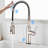 Touch Kitchen Faucet Pull Down - 360 Rotating Pour Outflow Jet, Corrosion , Rust Proof, Brushed Nickel, Stainless Steel, Convenient Control Degree Rotatable Emission, Simple To Use-879170336