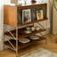 Vitrines en bois brun massif