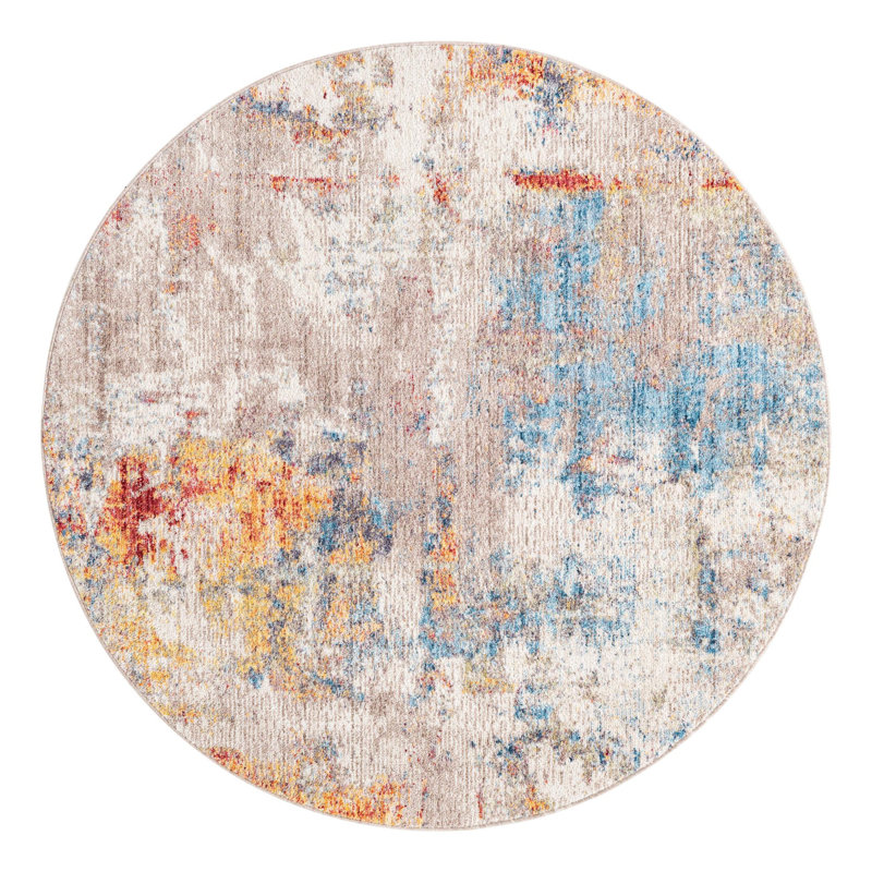 Beaulieu Abstract Indoor Rug, Round 5'