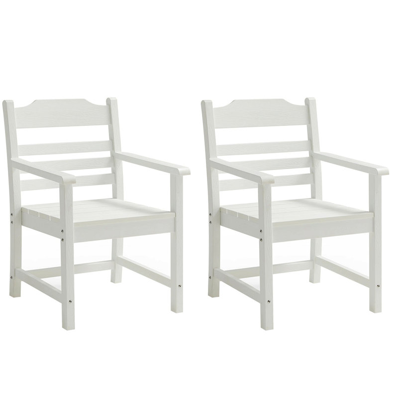 Tabouret d'extérieur 17,13 po Oley, Blanc