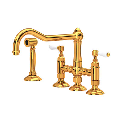 Acqui Bridge Kitchen Faucet With Side Spray