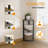 3-Tier 30" Wooden Round Corner Shelf for Living Room, Office-1377151076