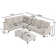 "102.56" W Reversible Sectional Sofa with Corner Seat & Extended Bench
