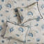 Ensemble d'édredon en satin de coton 7 pièces bleu