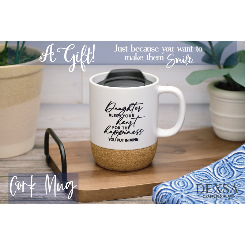 Grande tasse en liège avec couvercle Daughter Designer - 14 oz