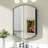 Arch Metal Framed Storage Medicine Cabinet With Beveled Mirror-1817838013-1817838019