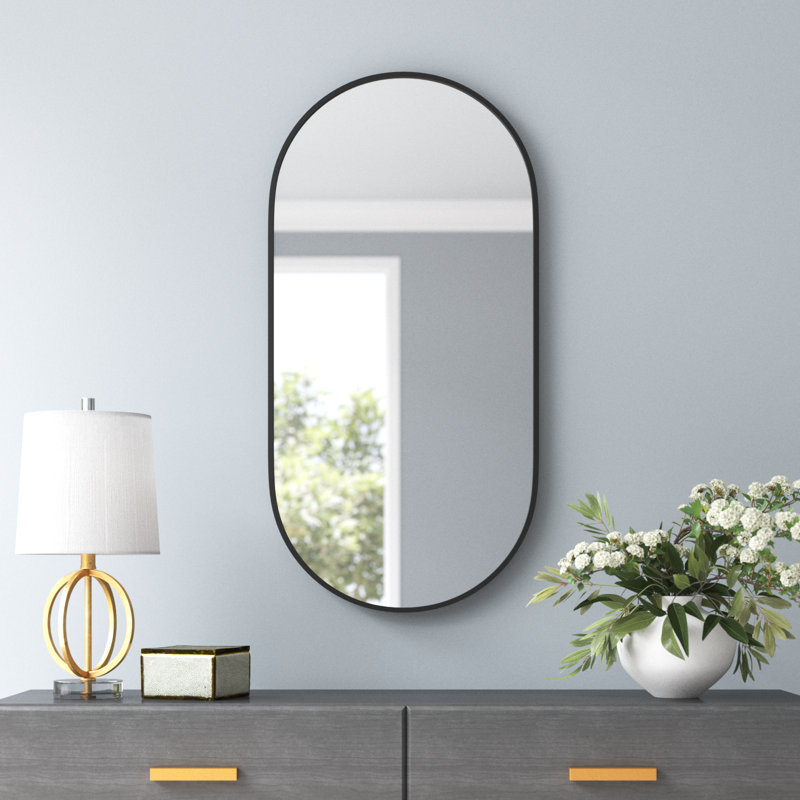 Destefano Essence Accent Mirror, Black, 39" x 20"
