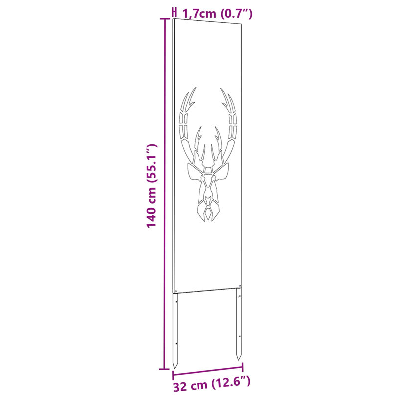 vidaXL Garden Privacy Screen Partition Outdoor Decor Modern Decorative Barrier, White