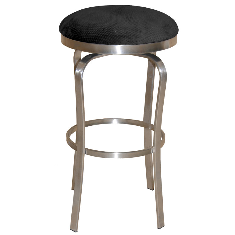 Swivel Upholstered Faux Leather Counter Stool