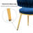 Christal 2 Piece Tufted Velvet Curved Weaved Back with Metal Legs Side Dining Chair Set-1350105840
