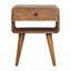 Table de chevet Avora Oak-Ish avec tiroir et fente ouverte