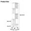 4 Tier Rotating Storage Bookcase with Drawer for Living Room, Bedroom