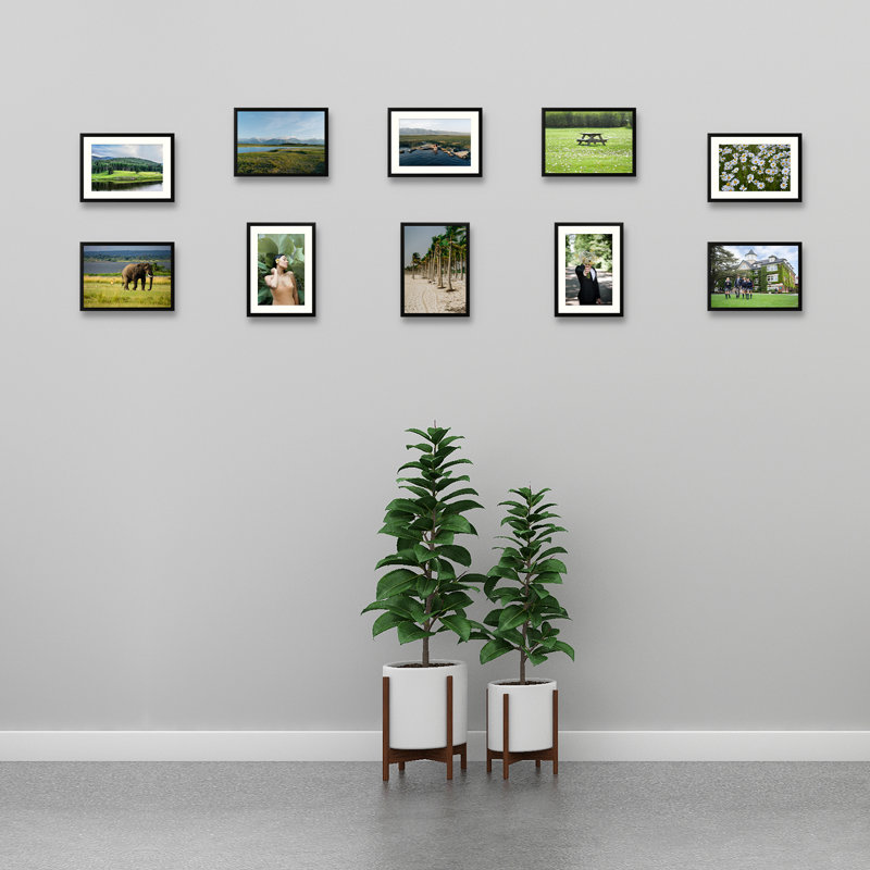 Cadre photo Drennon, Noir, 5 po x 7 po emmêlé à 4 po x 6 po