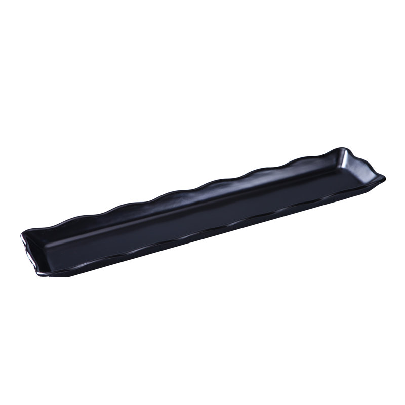 Plateau en mélamine Deli Collection Deli, L 21 po x l 5,25 po x H 1 po, Noir