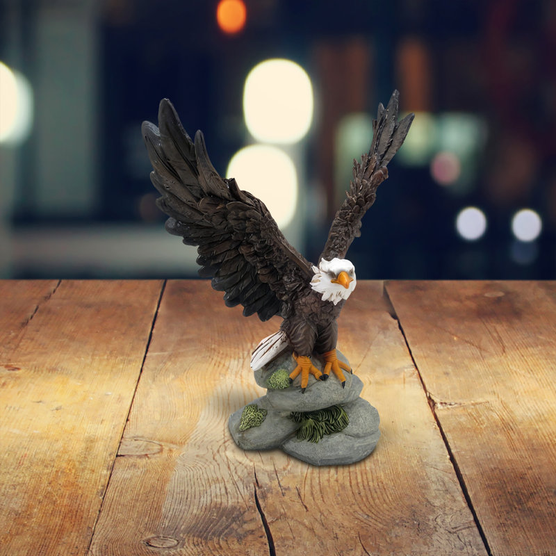 9.75"H Eagle Flying up Figurine