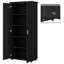 Armoire de rangement de salle de bain de style moderne avec tablettes réglables-1540258771