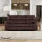  Modern and Upholstered Vegan Leather Power Reclining Sofa with USB Charge Port-1430823098