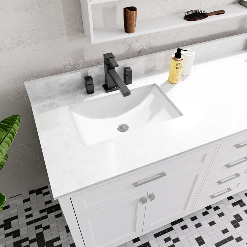 Élégante coiffeuse blanche avec lavabo