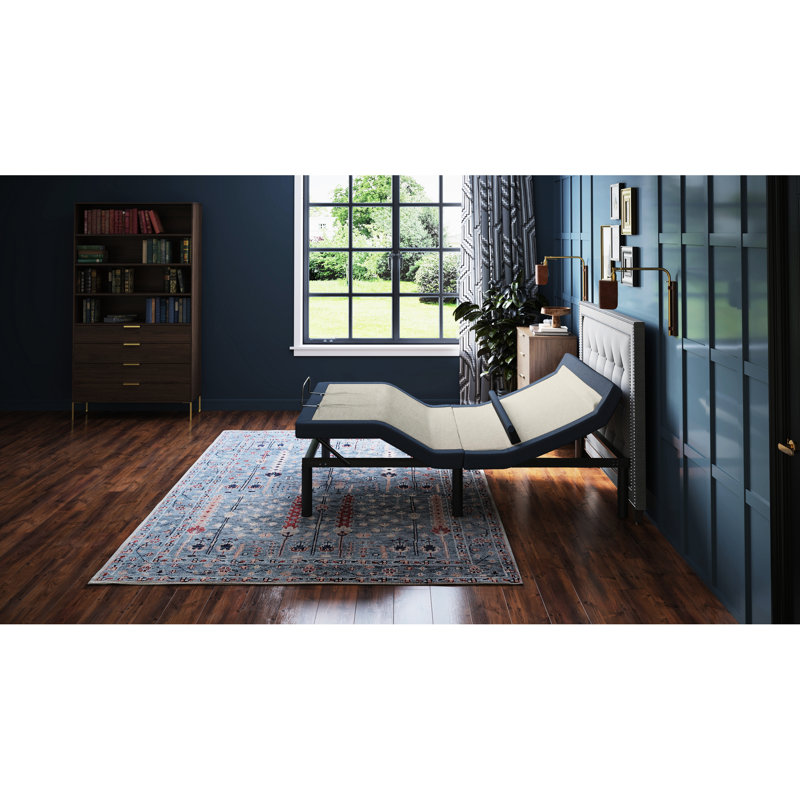 Os65 Adjustable Bed Base: Lumbar Position, 3-Level Massage, Programmable Twin Xl Bed: 31 Legs, No Box Spring Required
