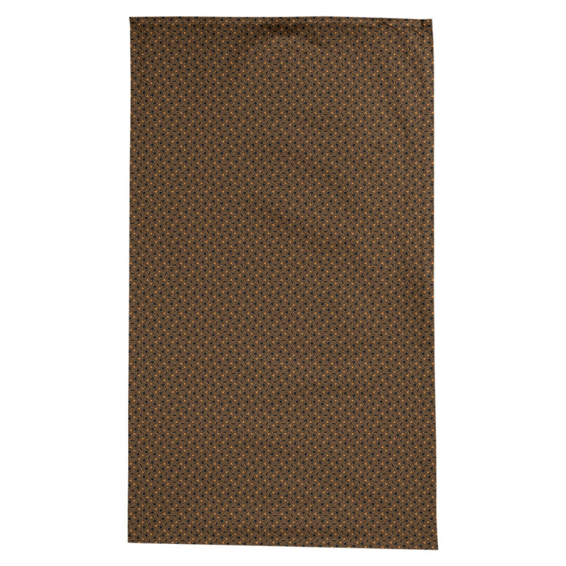 Leffel Geometric 100% Cotton Tablecloth, Orange/Black