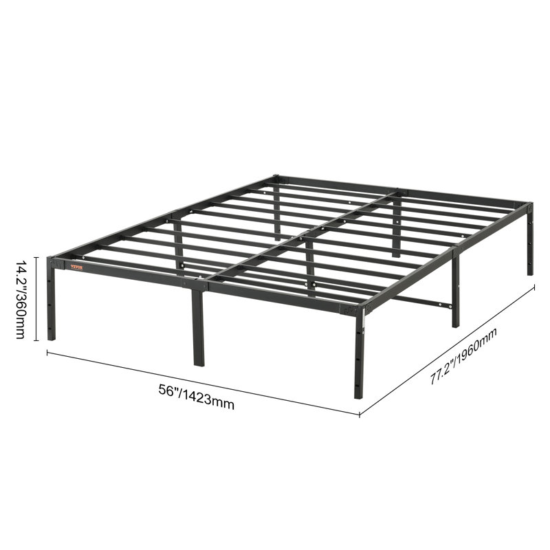 Tesfai 14'' Steel Platform Bed, Full/Double, 14"