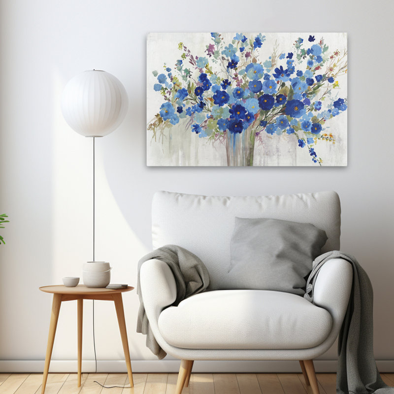 Fleurs et bouquet vœu d'art, H 24 po x l 36 po