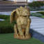 Statues de jardin | 16,1 po Gargouille gothique | Décor intérieur de jardin extérieur | Jaune moutarde | Ciment béton