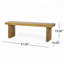 Wood Outdoor Bench, 2-Person Garden Bench