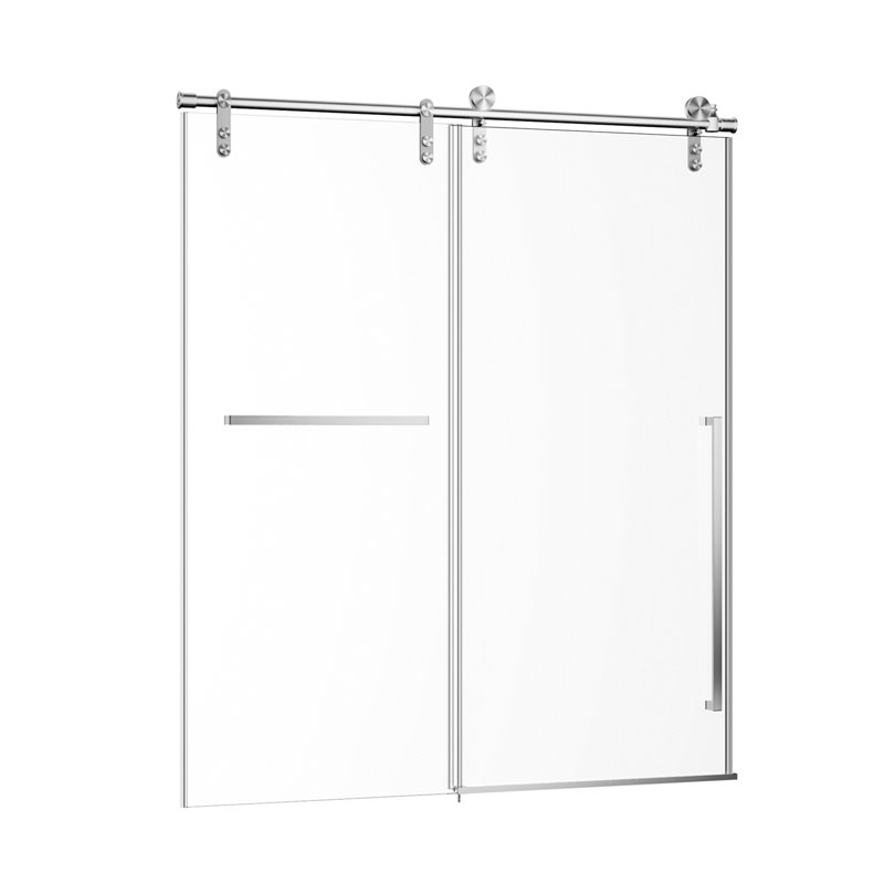Porte de douche coulissante sans cadre