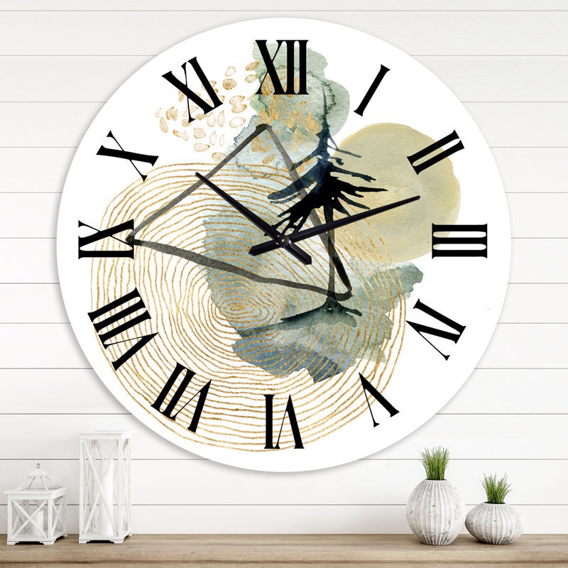 Horloge murale de style abstrait Mid-Century, Grand