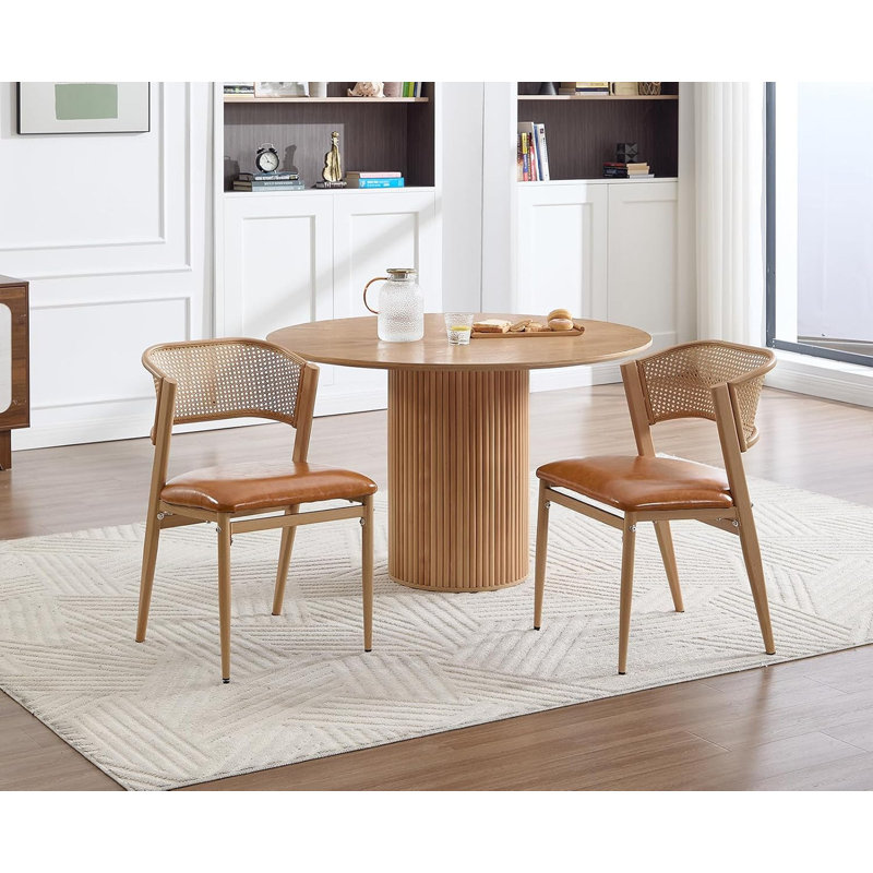 Upholstered Dining Chair, Brown, Brown