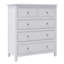 Ensemble de chambre à coucher en bois massif 5 pièces (lit + table de chevet * 2 + commode + commode)-561204702