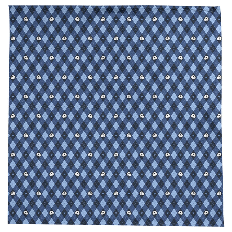 Avicia Argyle Skulls Tablecloth, Blue