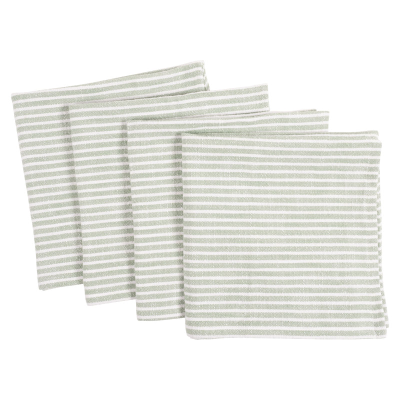 Serviette de table en coton 20 po Valorie, Vert