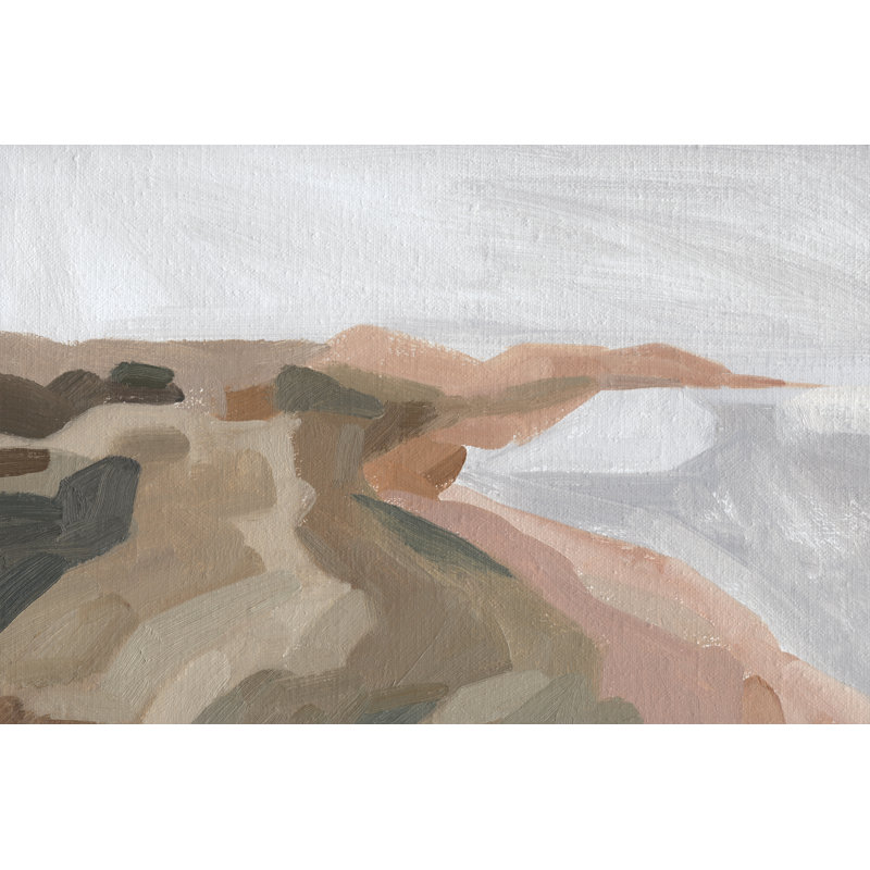 Autumn Coastline I - Painting, 81 cm H x 122 cm W, Black Floater Framed