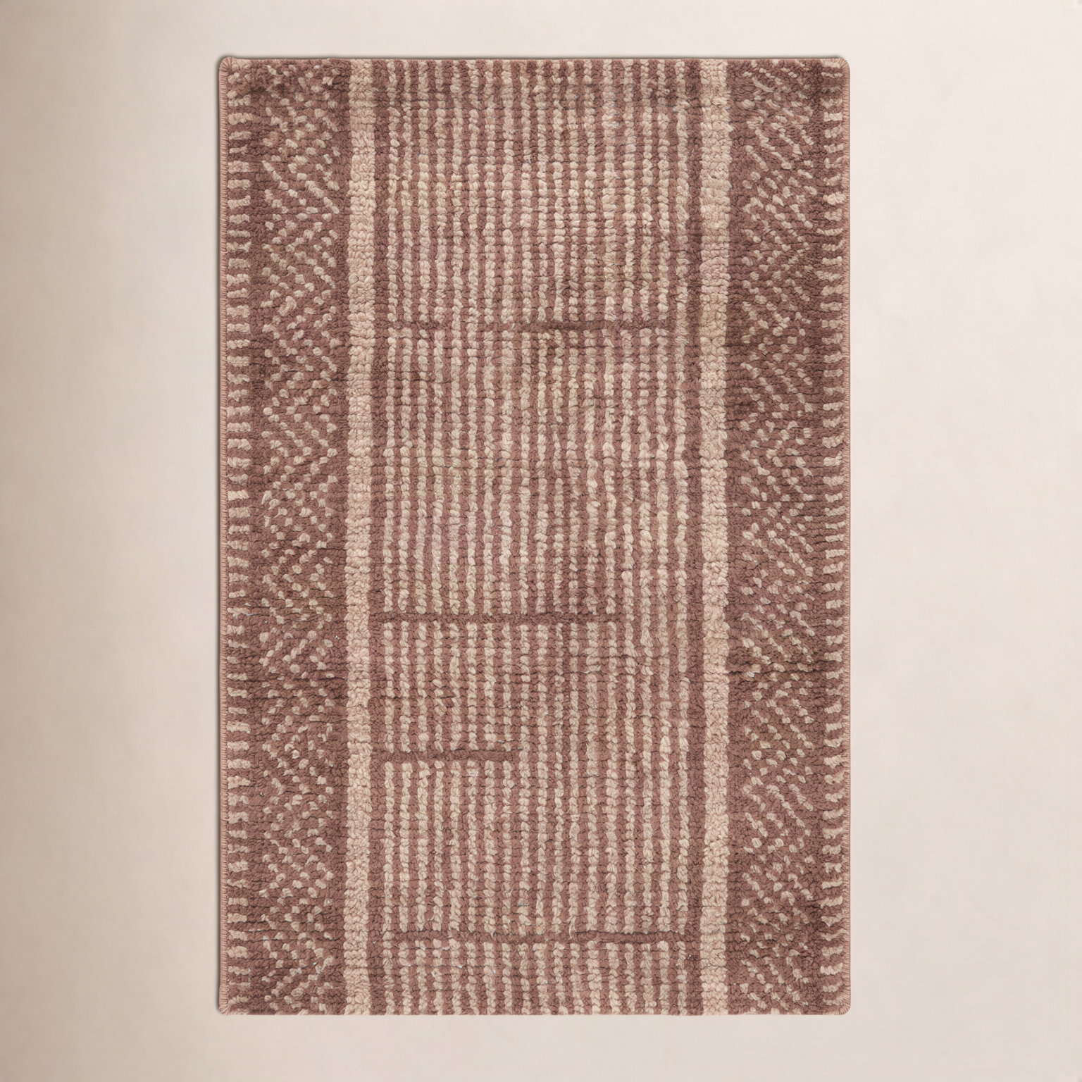 Vanna Hand-Knotted Striped Wool Rug, Red, 2'x3'