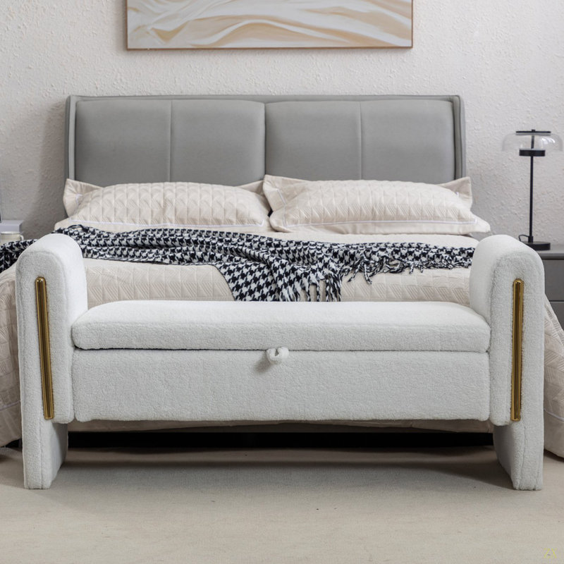 Banc de rangement en tissu Teddy