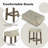 3-piece Bar Table And Chairs Set Tall Dining Table With Upholstered Bar Stool For Living Room Kitchen, Brown/beige