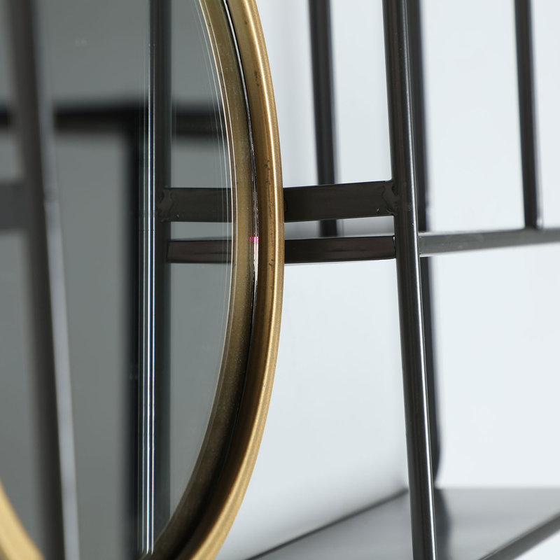 Meribah Metal Round Wall Mirror