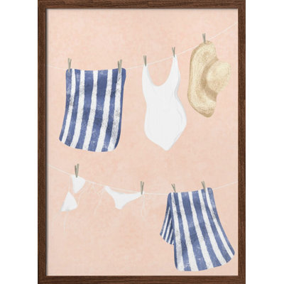 "After the swim" Framed Textured Wall Art